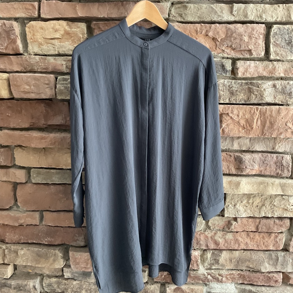COS Long Sleeve Charcoal Size 4 Oversize Shirt